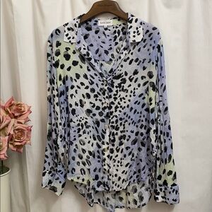 Bella Dahl Animal Print Button Down Shirt
